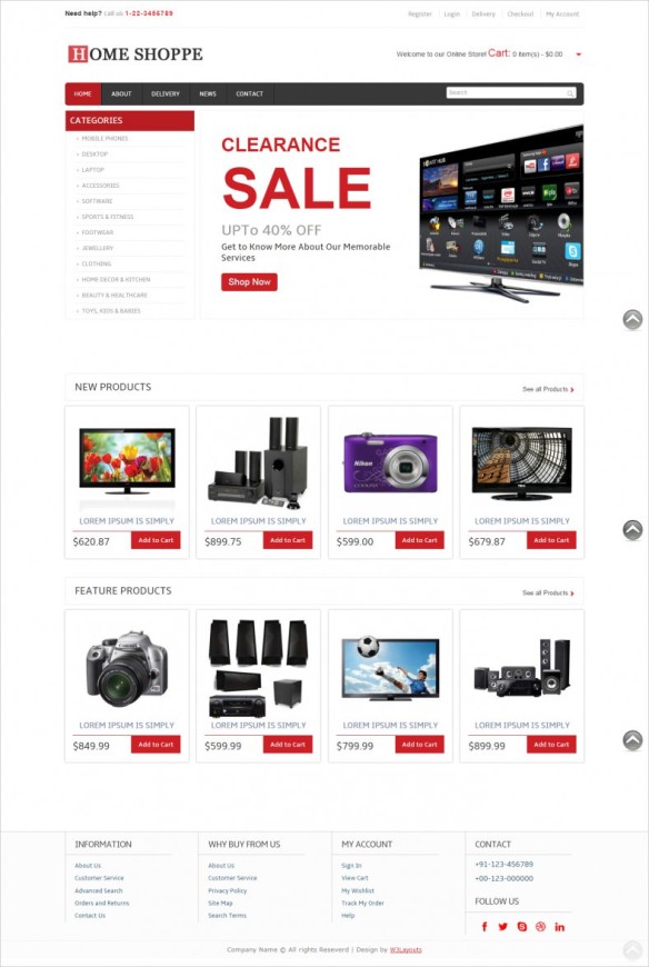 Free-Online-Shopping-Ecommerce-Mobile-Website-Template